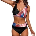 thumbnail image 4 of Swimsuit for Women 2024 Push Up 4Th of July Plus Size Swimsuit for Women Independence Day 2 Piece High Waist Bikini Sets, 4 of 5