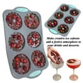 thumbnail image 3 of Wreath-Shaped Silicone Mold Tray – 6 Cavity Ice Cube & Baking Mold, Food Safe Silicone, Versatile for Cupcakes, Soap Making, and Holiday Crafts, 3 of 9