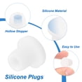 thumbnail image 3 of Uxcell 20Pcs Tapones de Silicona 0.31" Tapones Huecos para Saleros de Botella Blancos, 3 of 5