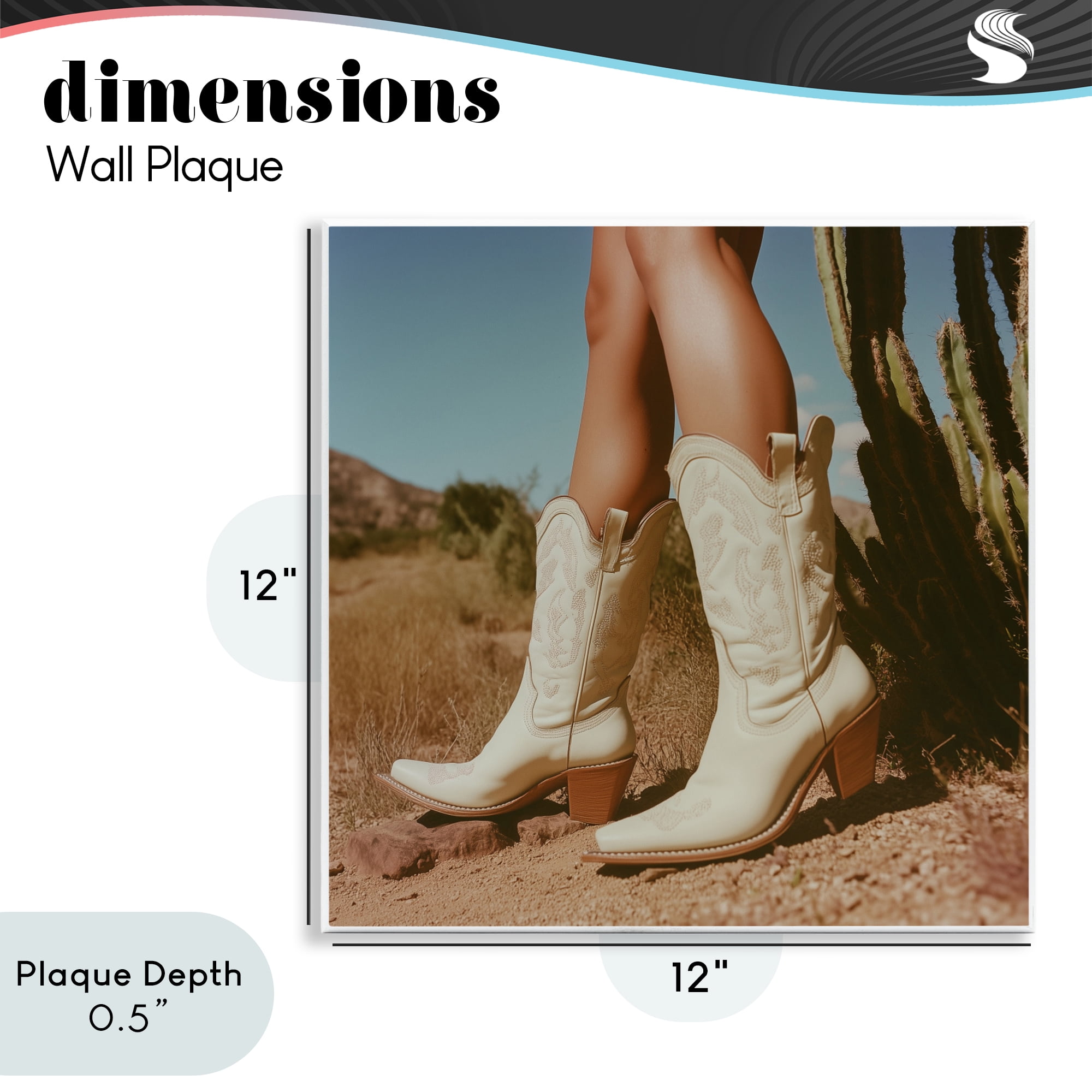 Stupell Industries Desert Boots Step Wall Plaque Art, design by Heidi Kuntz