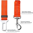 thumbnail image 2 of Arnés de transporte elástico de nailon de 2 piezas para perros, correa ajustable con función de absorción de impactos y mosquetón para perros y gatos (naranja), 2 of 5