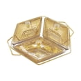 thumbnail image 1 of Bandeja dividida, contenedor para refrigerios, plato de refrigerio de vidrio, plato para servir con tapa, para 3 compartimentos, 1 of 9