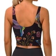 thumbnail image 4 of Goofa Humming Bird Printed Sports Bras for Women, High Impact Running Bra Workout Crop Tank Tops Longline Sports Bra Push up-, 4 of 9