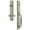 Satin Nickel, variant on Grandeur 849994 Carre Solid Brass Rose Left Handed Dummy Full Plate "F" Grip Handleset -