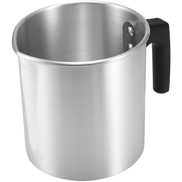 Olla para derretir cera para velas, jarra para verter sin goteo de 1,2 L, olla para hacer velas con mango resistente al calor, para manualidades caseras con velas y jabón
