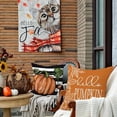 thumbnail image 4 of Fall Decorative Throw Pillow Covers 16 x 16 Inch Set of 4, Hello Pumpkin Maple Leaves Stripes Fall Decor Outdoor Farmhouse Pillow Cases for Home Couch (Orange Color), 4 of 6