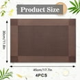 thumbnail image 2 of Placemat washable and easy to clean PVC table placemat high temperature resistant vinyl woven placemat - brown, 2 of 7