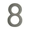 Architectural Mailboxes 5" Brass Floating House Number, Satin Nickel, 8