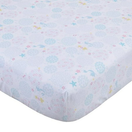 Disney Ariel Sea Princess Printed Fitted Crib Sheet Walmart Com