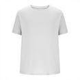 thumbnail image 6 of LODIENY Mens Knit Waffle T Shirt Casual Textured Crewneck Athletic Workout Tees Solid Color Short Sleeve Fall Breathable Stylish Shirts Tops White S, 6 of 6