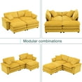 thumbnail image 4 of Noble House Large Modular Cloud Sofa,Comfortable Modern Style,Yellow, 4 of 10