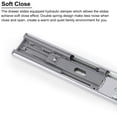 thumbnail image 4 of 14 Inch 100 LB Capacity Full Extension Soft/Self Close Ball Bearing Side Mount Drawer Slides, 100lbs Load Capacity Cabinet Drawer Rails-1 Pair, 4 of 4