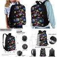 thumbnail image 2 of ZUXONGSY Painted Galaxy Planet Print Kids Backpack Elementary School Bag with Lunch Bag Pencil Case and Water Bottle Holder 4 In 1 Set Middle High School Bookbag Students Child Schoolbag, 2 of 6