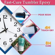 Bond Craftor 32oz Tumbler Coating Epoxy Resin Kit, Crystal Clear Fast Cure Formula, UV Resistant & Low Odor, Easy 1:1 Mix for Cups and Mugs
