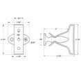 thumbnail image 2 of deltana shutter door holder, 2 3/4", brushed chrome finish, 2 of 2