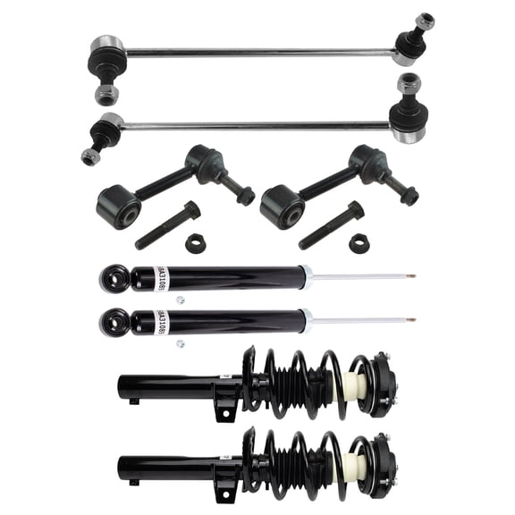 TRQ Front Stuts Links & Rear Shocks Links Fits 2009-2018 Volkswagen Tiguan SKA31163