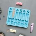 thumbnail image 4 of Edgergery Easter Rabbit Carrot Silicone Molds 12 Cavity 3D Easter Themed Mould Tray DIY Baking Decorating Tools for Chocolate Candy Pudding Mousse Dessert Gummy Handmade Soap Clay,Blue, 4 of 5
