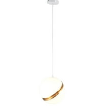 Bethel International Single Pendant Lighting Gold Metal & Acrylic
