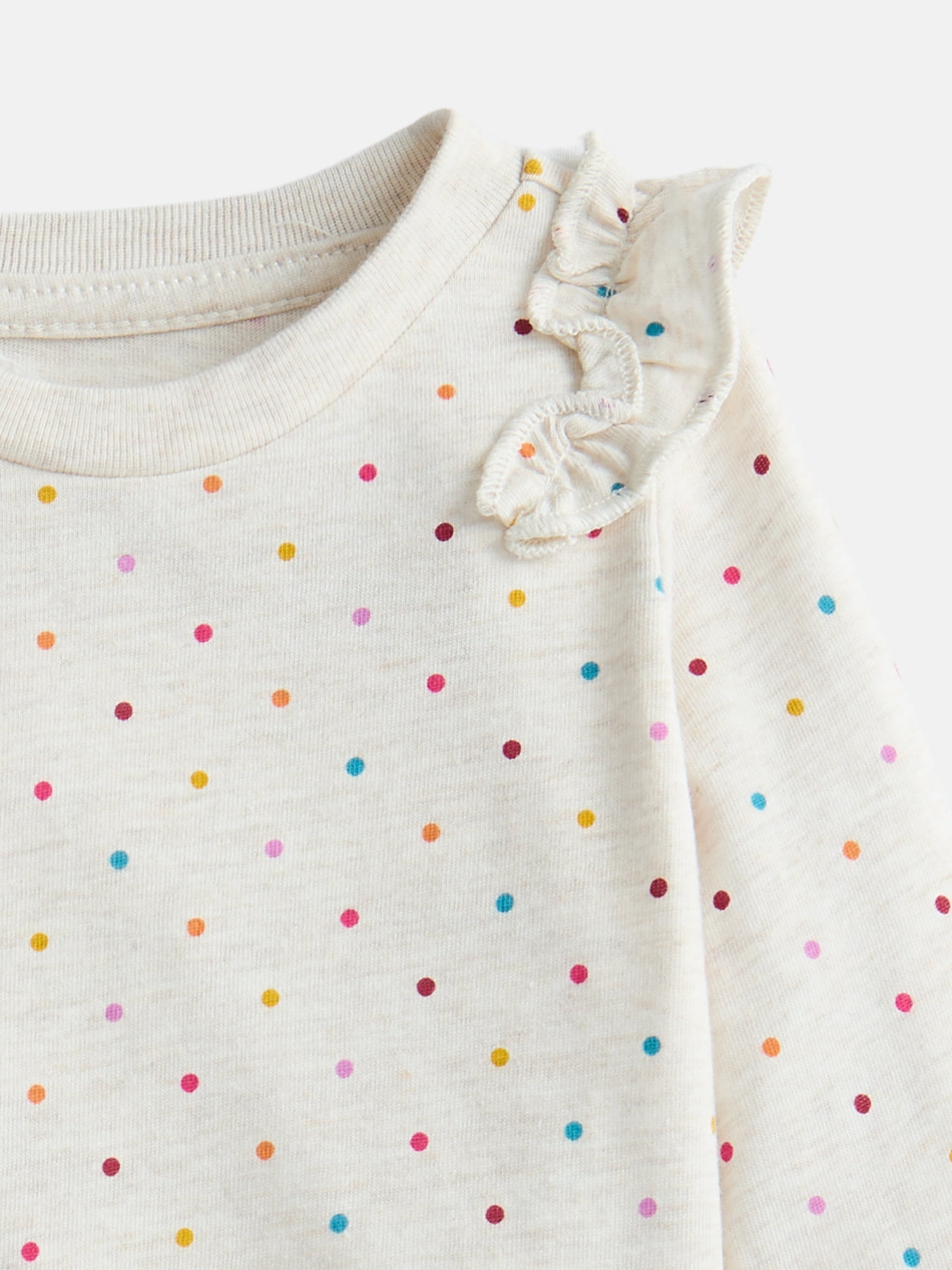 Wonder Nation Baby and Toddler Girls' Tee with Long Flutter Sleeves, Sizes 0M-5T