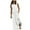 White, variant on SwiftWear Summer Elegant Sleeveless Crew Neck Side Slit Dress for Women Casual Wear Flowy Maxi Dresses with Pockets S-2XL​​