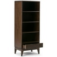 thumbnail image 3 of Allora 4 Shelf Wooden Bookcase in Walnut Brown, 3 of 5