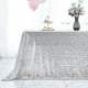 thumbnail image 4 of Mantel de lentejuelas para fiesta navideña, rectangular de 59 pulgadas, ideal para mesa de postres navideños, bodas, fiestas navideñas, fondo brillante, mantel de poliéster., 4 of 6