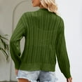 thumbnail image 4 of ZyeKqe Cardigans for Women Long Sleeve Cropped Cardigan Sweaters V Neck Hollow out Button up Knit Top, 4 of 4