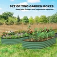 thumbnail image 4 of Outsunny 2PCS Galvanized Raised Garden Bed, 7' x 3' x 1' Raised Beds for Gardening with Metal Plant Stakes, Green, 4 of 10
