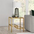 thumbnail image 2 of Pemberly Row Two-Tier Modern Metal Side Table in Antique Brass, 2 of 9