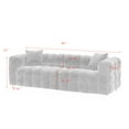 thumbnail image 7 of Modern Sofa Couch, Velvet Sofa, Sleeper Sofa Couch Upholstered Tufted Seater Couch with 2 Pillows Decor Furniture, Velvet Sofa for Living Room, Bedroom, Apartments, Office, Small Space, Blue, 7 of 7