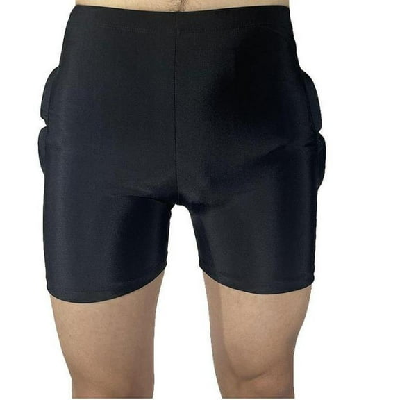 koolsoo Kids Butt Pad Shorts Crash Pad with Side Zipper Hip Tailbone Protector Padded Shorts for Inline Skating Ice Hockey L