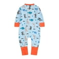 thumbnail image 3 of EnJoCho Spring Outfits for Toddler Boys Girls Baby Sleep Play Pajamas Romper Jumpsuit Printed Clothing Cotton Romper Zip Front Outfits Toddler Trendy Bodysuit Party Wear Home Casual Clothing, 3 of 9
