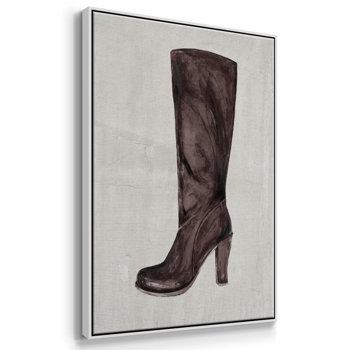 The Shoe Fits III V1 Framed Premium Gallery Wrapped Canvas - Ready to Hang - 27 x 41 - White Floating Frame