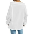 thumbnail image 2 of FAIWAD Women's Oversized Sweatshirt Off Shoulder Long Sleeve Pullover Top Trendy Casual Fall Winter Clothes, 2 of 6