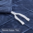 thumbnail image 4 of PHF Super Soft Velvet Duvet Cover Set Queen Size, 3 Pieces Warm Fluffy Comforter Cover Set, Cozy Flannel Comforter Cover with Pillow Shams, 90"x90", Navy Blue (No Insert), 4 of 7