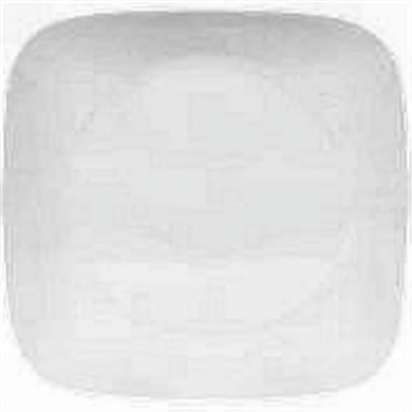 Corelle Pure White 9" Square Glass Salad Plate, 9" Square