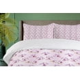 thumbnail image 4 of Ambesonne Orchids Duvet Cover Sets, Wild Exotic Phalaenopsis, 2-Queen, Pale Pink Purple Green, 4 of 7