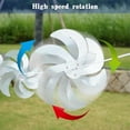 thumbnail image 4 of 10 Meters 8 Pieces Reflective Bird Repellent Windmills – 12 Inches Silver Wind Spinners for Outdoor Yard/Garden/Lawn/Farm Decor, Large Shiny Rotating Pinwheels for Animal Deterrent, 4 of 6