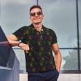 thumbnail image 4 of Balery Mardi Gras Carnival Camisa Polo de Hombre con Estampado, de Manga Corta y Tejido Medio, Camisa Tipo Golf Polo-Large, 4 of 6
