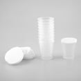 thumbnail image 4 of Luckyn Plastic Medicine Cups with White Lids,30 ml Medicine Measuring Measure Cups,20 Pcs Clear Container Mixing and Measuring Resin, Epoxy, DIY Arts & Crafts, Paint, Cooking, 4 of 10