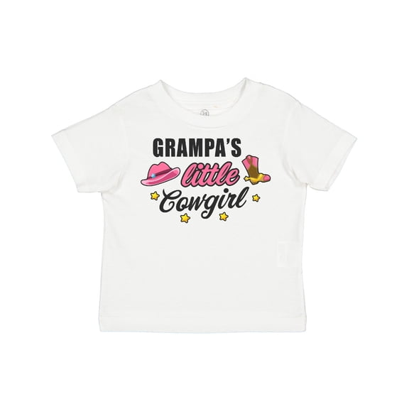 Inktastic Grampas Little Cowgirl with Cowgirl Hat and Boots Girls Toddler T-Shirt