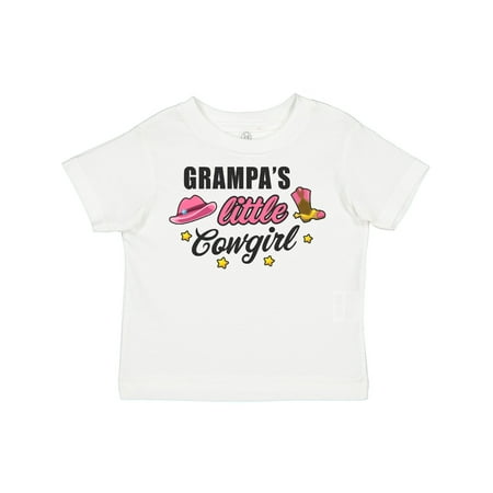 

Inktastic Grampas Little Cowgirl with Cowgirl Hat and Boots Gift Toddler Toddler Girl T-Shirt