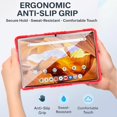 thumbnail image 6 of SOATUTO case for ApoloMedia EM101A/TWTNVOF EM101A/Digiland DL1050 10.1 inch Tablet with Shoulder Strap Hard Back Hybrid Shockproof Kids Friendly Case (Red/Black), 6 of 7