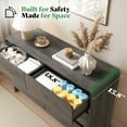 thumbnail image 4 of Papajet 6 Drawer Dresser for Bedroom, 49" Long Modern Chest of Storage Drawers with Anti-Tip Kit, Wood Cabinet Organizer, Easy Assembly, Black, 4 of 8