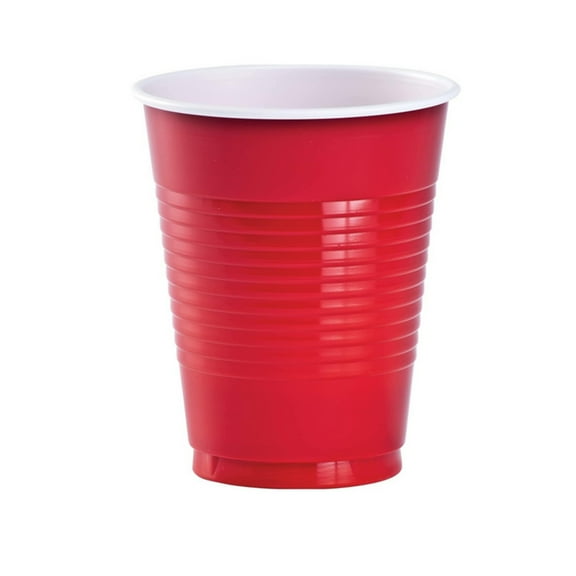 Disposable 9oz Red Plastic Cups: 8CT