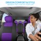 thumbnail image 2 of Juego completo de fundas para asientos de coche BDK PolyPro, color morado sobre negro, 2 of 9