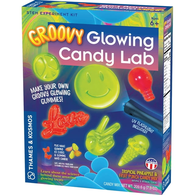 Kit STEM Thames & Kosmos Groovy Glowing Candy Lab con LED