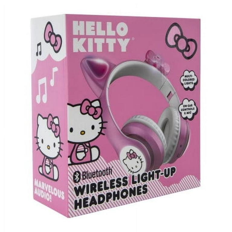 Sanrio Hello Kitty Wireless Light-up Headphones with Built