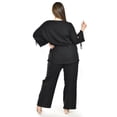 thumbnail image 3 of Set de lino con botones decorativos Roman Fashion /Tallas Extras, 0230 (Negro) negro 38, 3 of 7