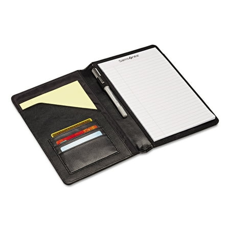 Samsonite Jr. Bi-Fold Padfolio, 5 1/2 x 8, Black